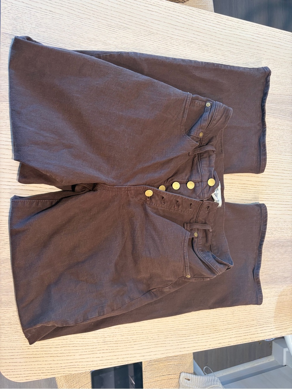Madewell Straight Leg Jeans in Brown